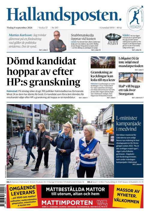 Hallandsposten 8.9.2026