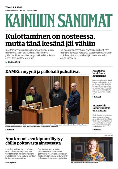 Kainuun Sanomat 8.9.2026