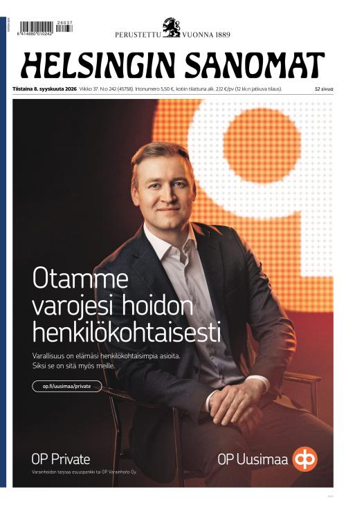 Helsingin Sanomat 8.9.2026