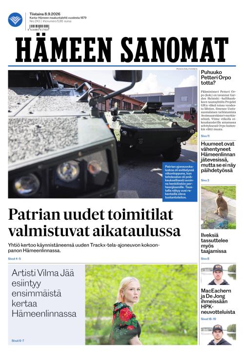 Hämeen Sanomat 8.9.2026