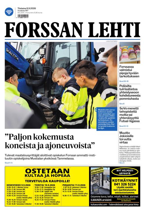 Forssan Lehti 8.9.2026