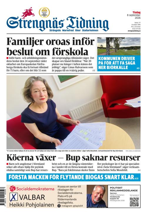 Strengnäs Tidning 8.9.2026