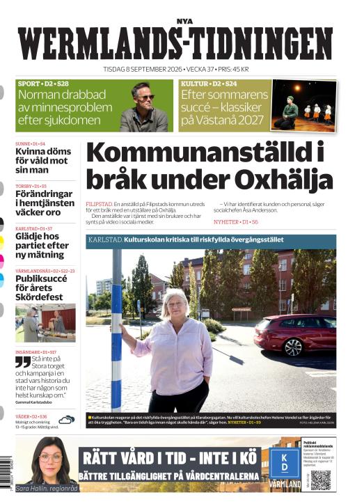 Nya Wermlands-Tidningen 8.9.2026