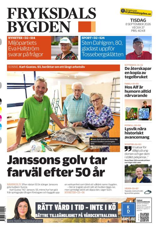 Fryksdals-Bygden 8.9.2026