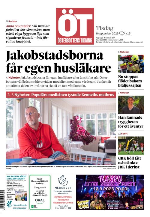 Österbottens Tidning 8.9.2026