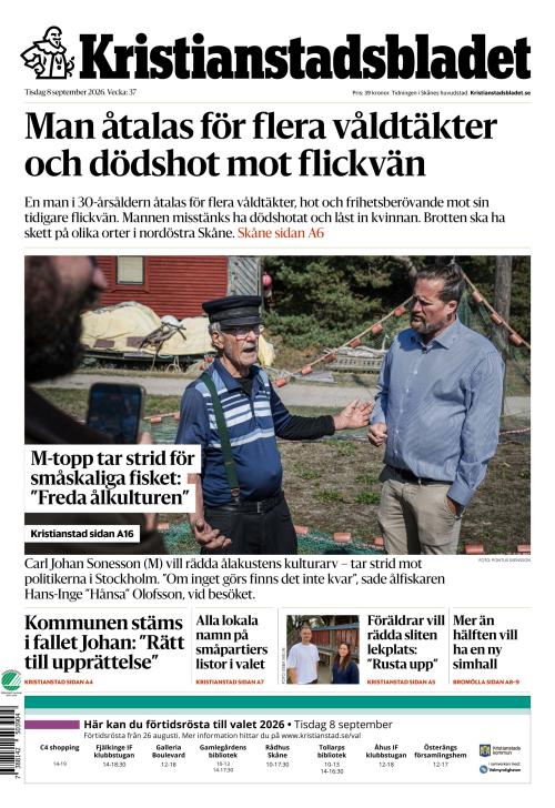 Kristianstadsbladet 8.9.2026