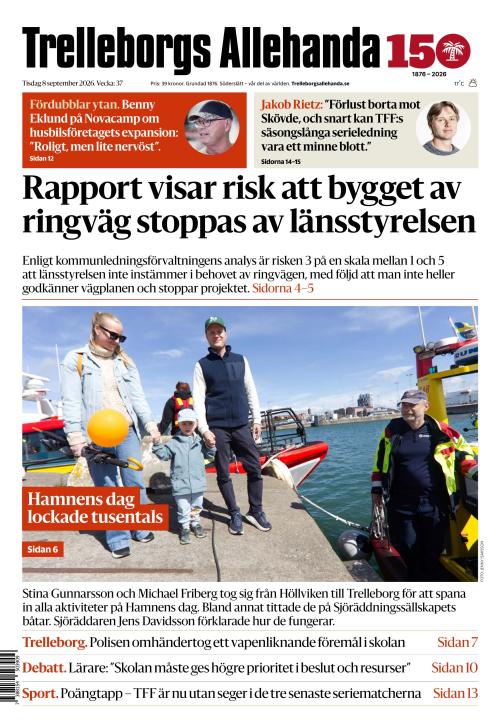 Trelleborgs Allehanda 8.9.2026