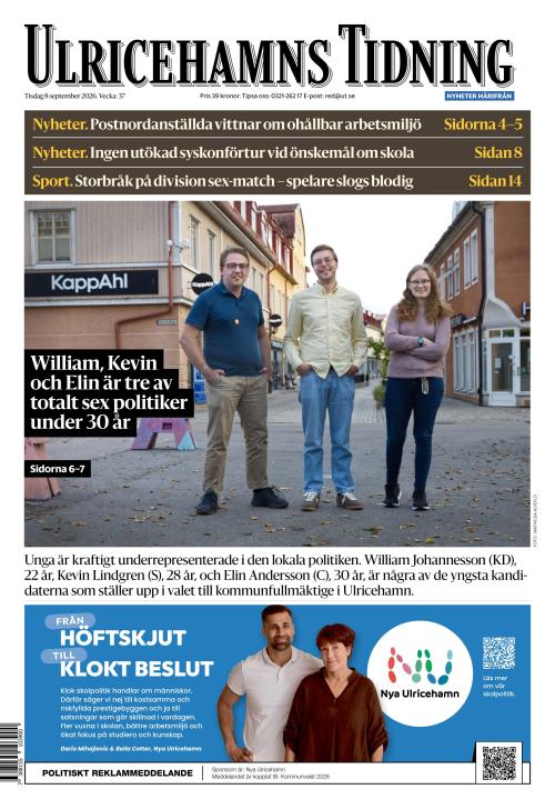 Ulricehamns Tidning 8.9.2026