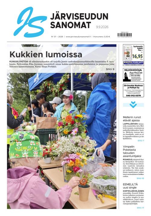 Järviseudun Sanomat 9.9.2026