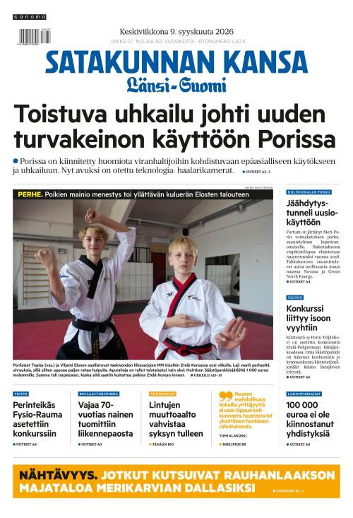 Satakunnan Kansa Länsi-Suomi 9.9.2026