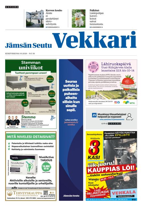 Jämsän Seutu ja Vekkari 9.9.2026