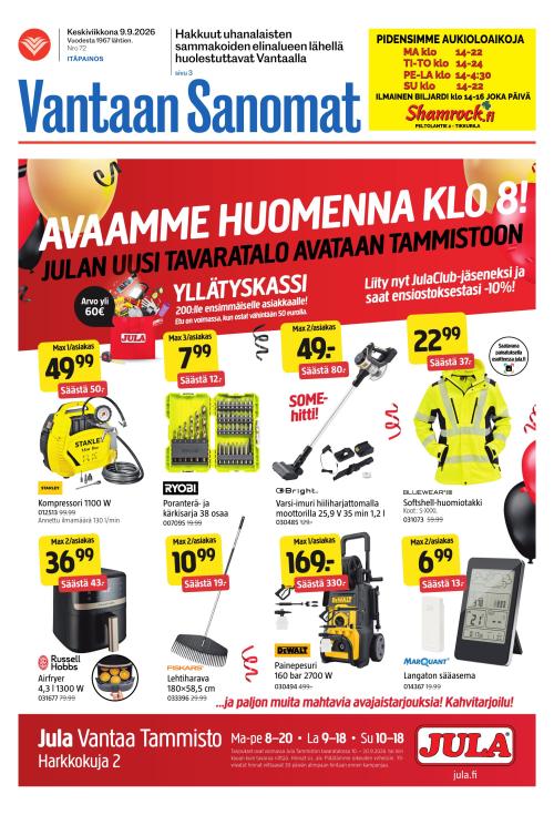 Vantaan Sanomat (Itä) 9.9.2026