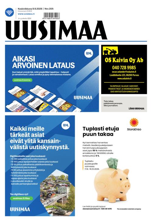 Uusimaa 9.9.2026