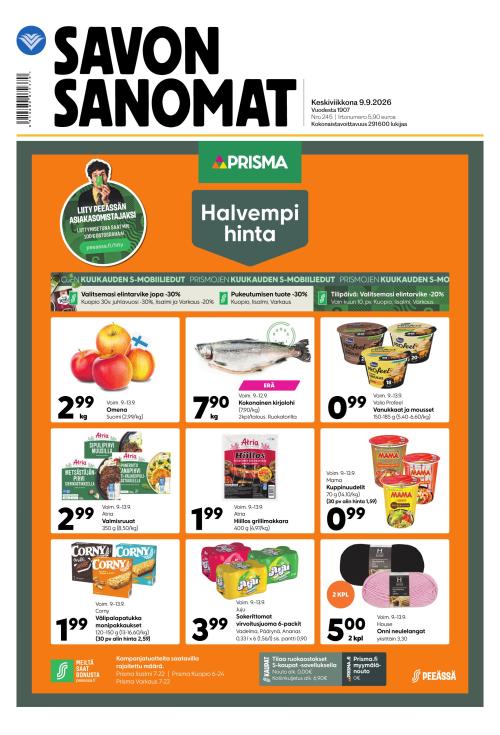 Savon Sanomat 9.9.2026