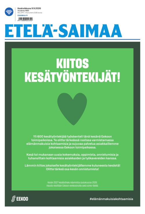 Etelä-Saimaa 9.9.2026
