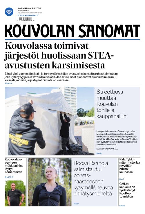 Kouvolan Sanomat 9.9.2026