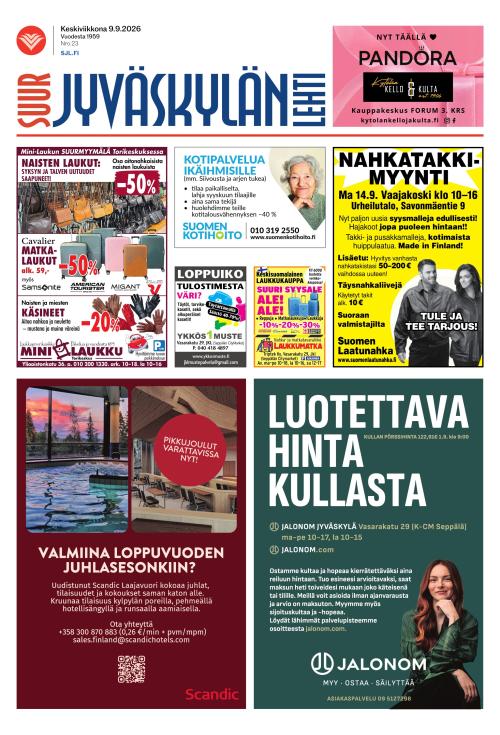 Suur-Jyväskylän Lehti 9.9.2026