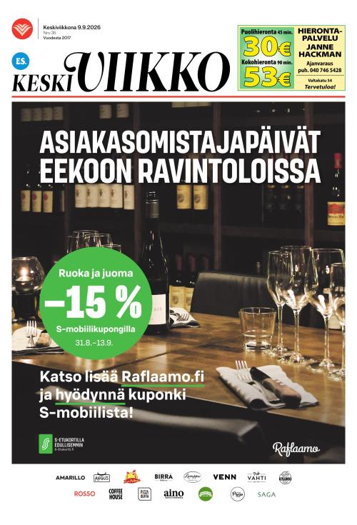 ES Keskiviikko (Etelä-Saimaa -liitteet) 9.9.2026