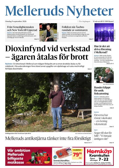 Melleruds nyheter 9.9.2026