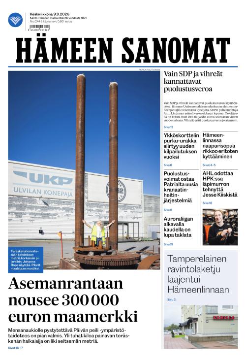Hämeen Sanomat 9.9.2026
