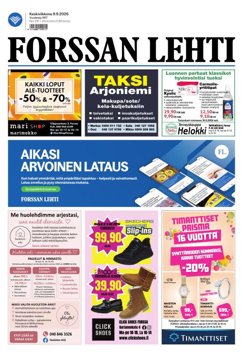 Forssan Lehti 9.9.2026