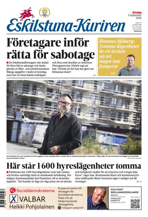Eskilstuna-Kuriren 9.9.2026