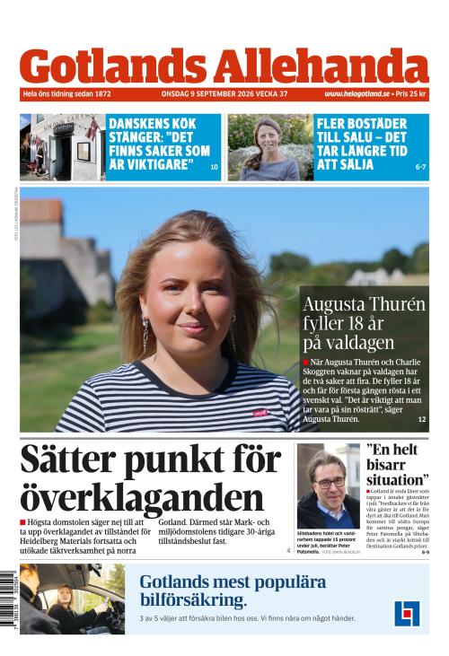 Gotlands Allehanda 9.9.2026