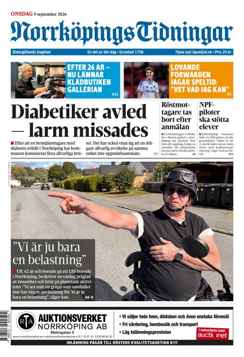 Norrköpings Tidningar 9.9.2026