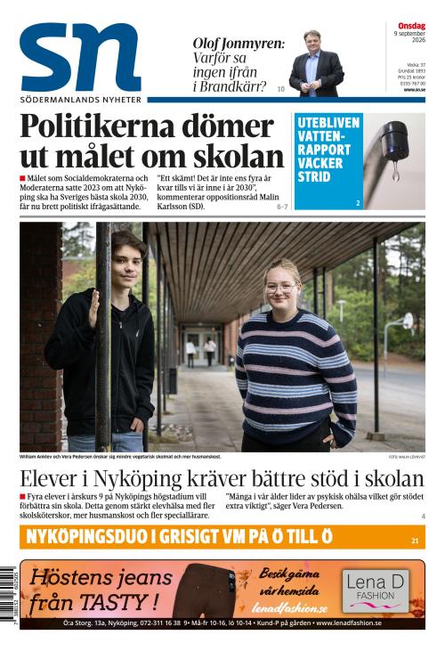 Södermanlands Nyheter 9.9.2026