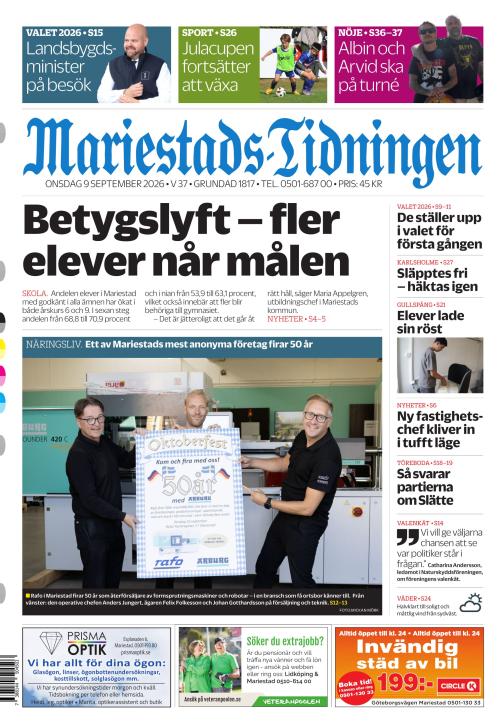 Mariestads-Tidningen 9.9.2026