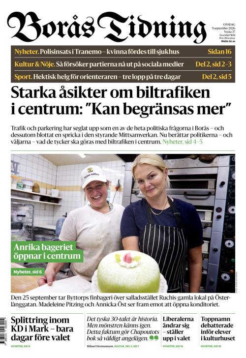 Borås Tidning 9.9.2026