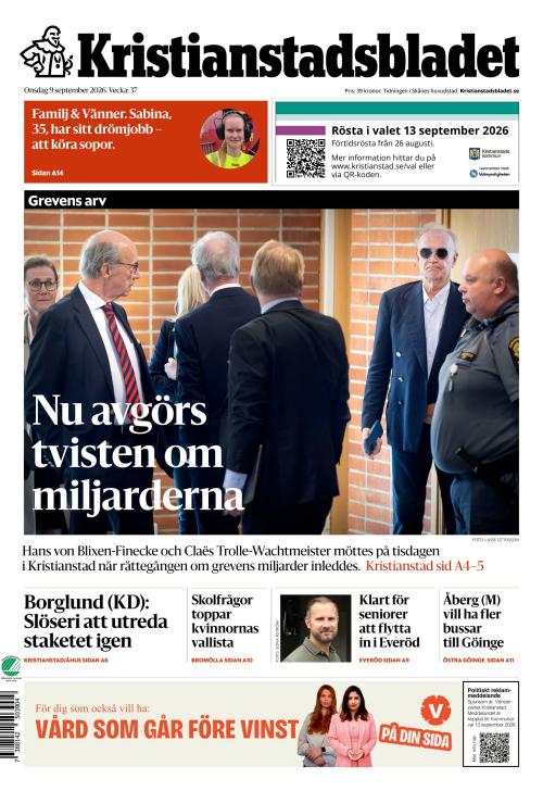 Kristianstadsbladet 9.9.2026
