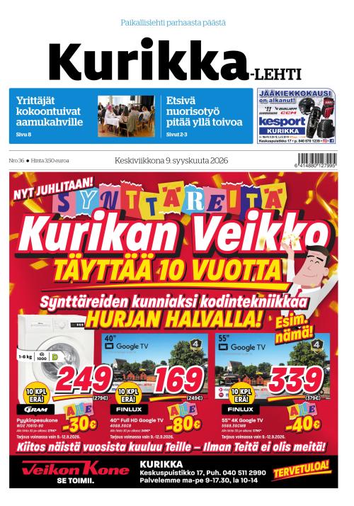 Kurikka-lehti 9.9.2026