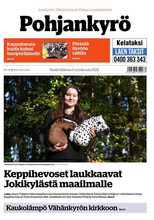 Pohjankyrö-lehti 9.9.2026