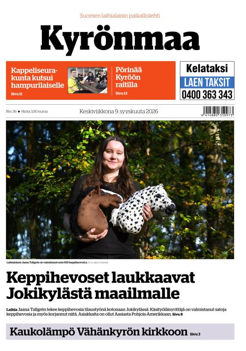 Kyrönmaa-lehti 9.9.2026