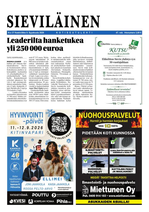 Sieviläinen 9.9.2026