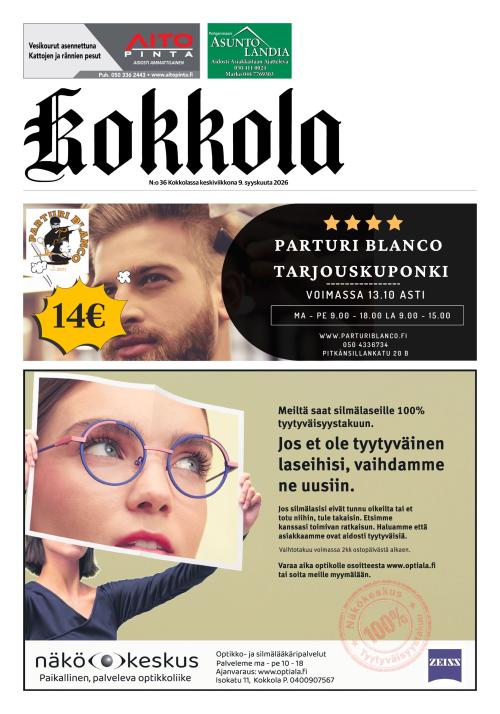 Kokkola-lehti 9.9.2026