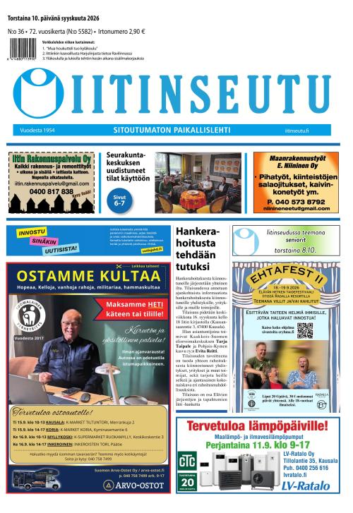 Iitinseutu 10.9.2026