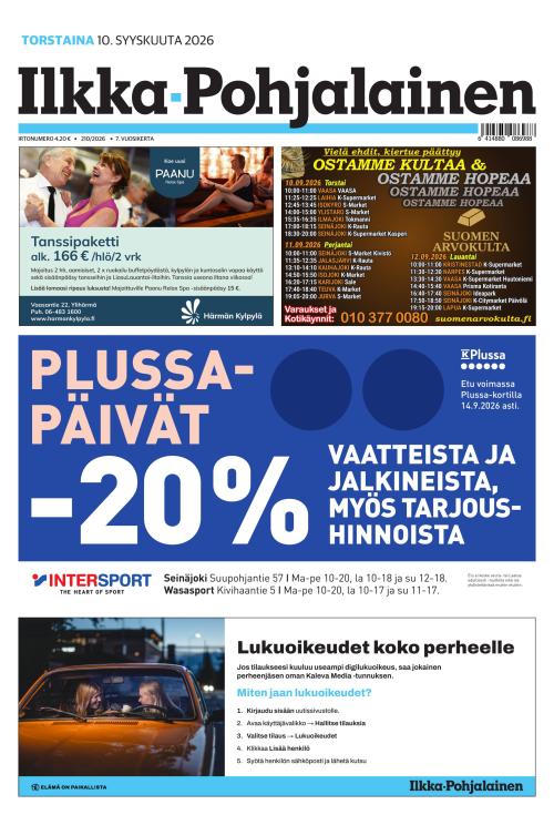 Ilkka-Pohjalainen 10.9.2026
