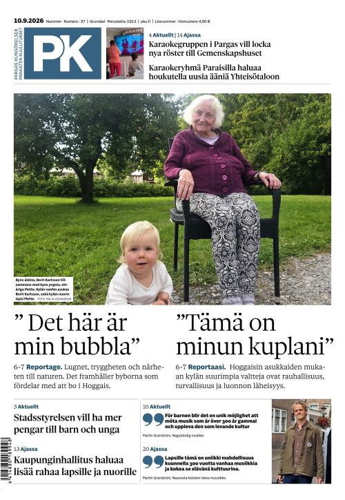 Paraisten kuulutukset 10.9.2026