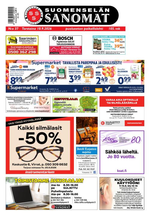 Suomenselän Sanomat 10.9.2026