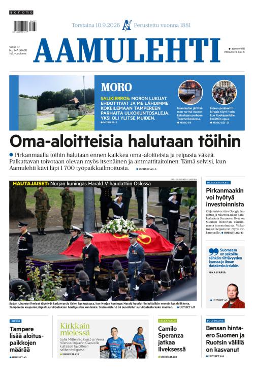 Aamulehti 10.9.2026