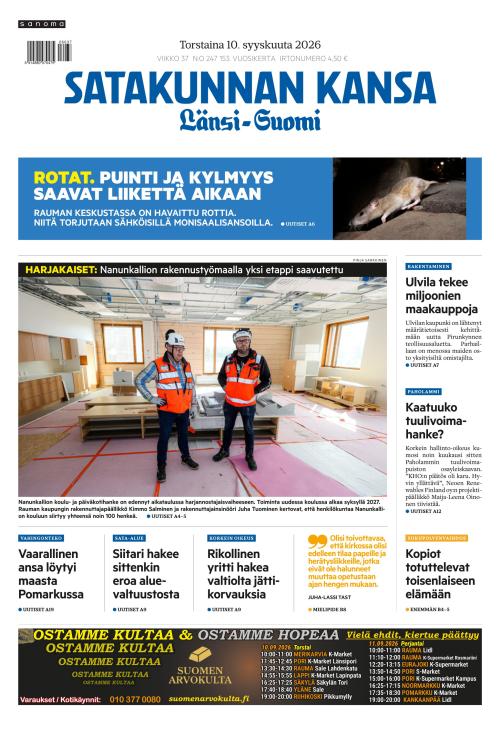 Satakunnan Kansa Länsi-Suomi 10.9.2026