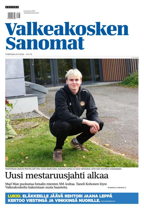 Valkeakosken Sanomat 10.9.2026