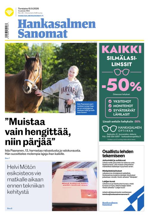 Hankasalmen Sanomat 10.9.2026