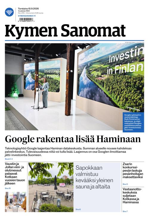Kymen Sanomat 10.9.2026