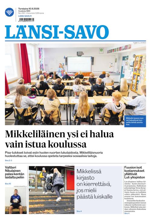 Länsi-Savo 10.9.2026