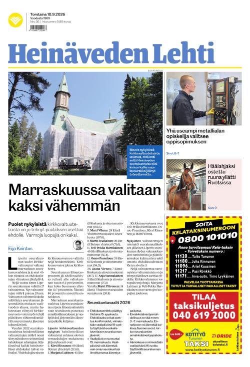 Heinäveden lehti 10.9.2026