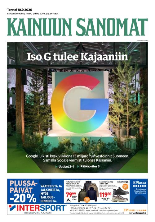 Kainuun Sanomat 10.9.2026
