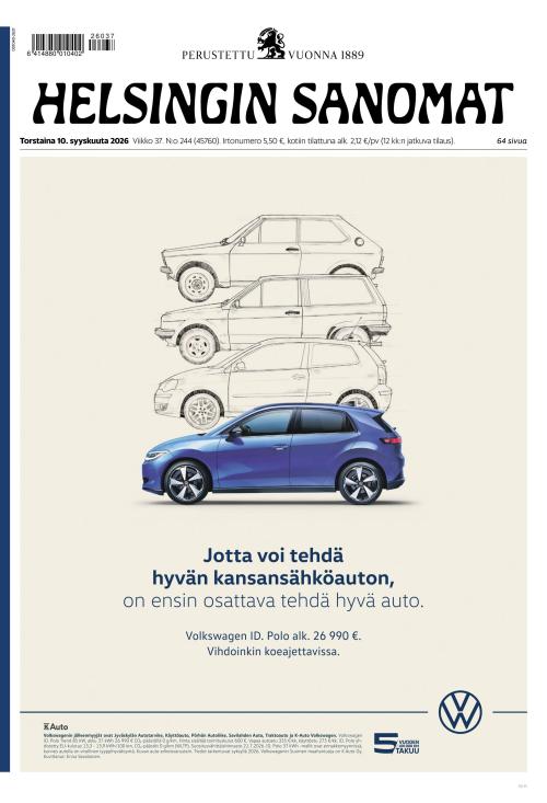 Helsingin Sanomat 10.9.2026